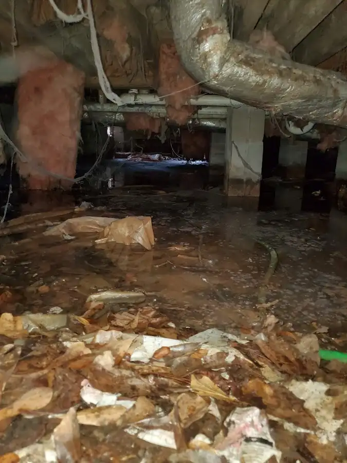 Crawl space flood assessment for Commercial Water Damage Restoration in Pottstown
